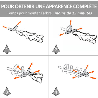 Sapin de Noël Artificiel Lumineux 90H cm Fibre Optique LED + 14 Ampoules + Support Pied 90 Branches étoile Sommet Brillante Vert