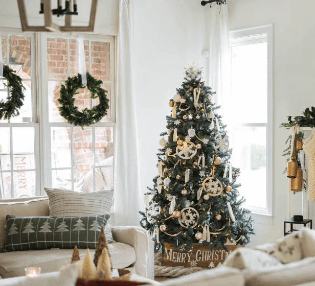 Sapin de Noël Artificiel Épicéa Bleu Tribeca avec 550 Lumières LED – 2,10 m (7 pieds) 🎄