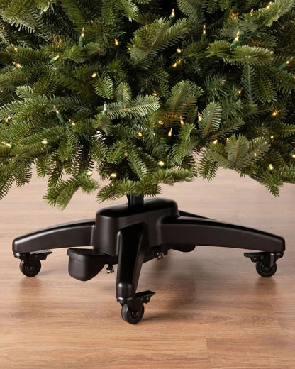 Sapin de Noël Vert Premium avec Lumières LED – Branches Articulées et Base Métallique à Roulettes