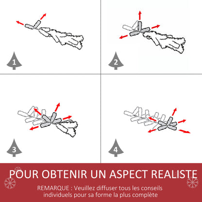 Sapin de Noël Artificiel Lumineux 90H cm Fibre Optique LED Multicolore + Support Pied 90 Branches étoile Sommet Brillante Vert
